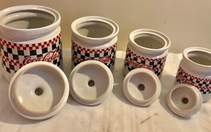 lot 126 image: Coca-Cola 4 Canister Set