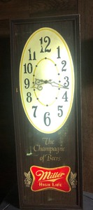 lot 174 image: Vintage Miller High Life SignClock