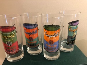 lot 163 image: Candy Warhol Campbells Glassware