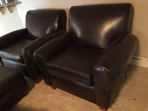 Two Chairs & Matching Ottomans