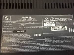 Toshiba TV w Wall Mount