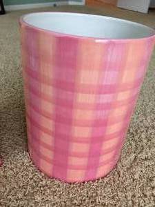 Ceramic Waste Basket and Tissue Holder