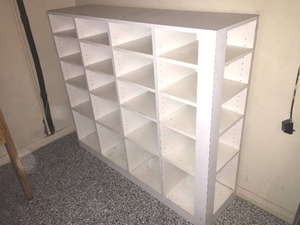White Cubed Storage Rack