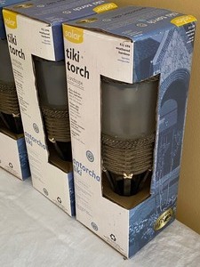 Four Solar Tiki Torches by Hamilton Bay