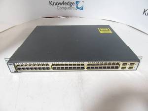 lot 72 image: Cisco 3750 series 48 Port POE Switch WS-C3750-48PS-S