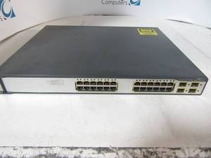 lot 93 image: WS-C3750G-24PS-S  Cisco 24 Port 24 Port Gig POE switch