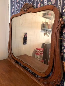 lot 92 image: Antique Dresser with Mirror