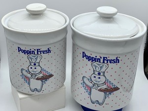 lot 116 image: 1988 Four-Piece Poppin Fresh Cannister Set