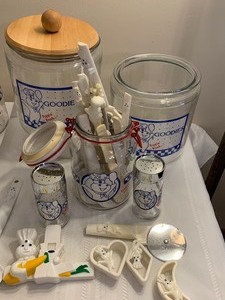 lot 144 image: Pillsbury Poppin Fresh Jars, Cookie Press and Cutters