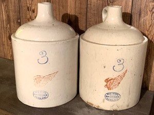 lot 168 image: Two Red Wing Three Gallon Jugs