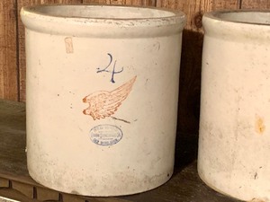 lot 170 image: Two Four Gallon Red Wing Crocks