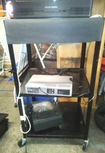 Media Cart with contents.