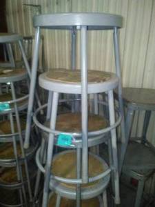 Metal Shop Stools, Round Top (6)