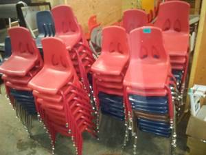 Red, Blue Small Student Chairs