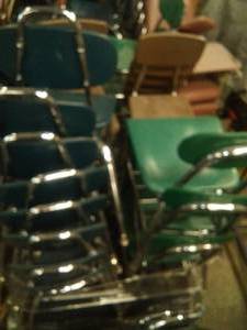 Bakelite Chairs 14 and 17 in. to seat Variety. Loc Bay 2