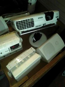 Plethora of Electronics, Epson Projectors, Speakers, Cables, Smart Board