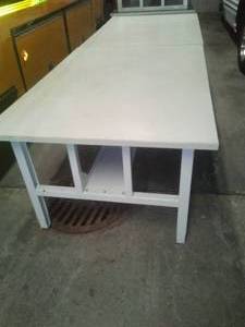 2 DEBCOR Metal Work Table. 3.5 x 6 feet.