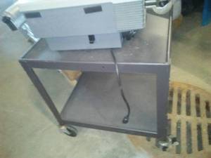 3M overhead Projector & media cart.