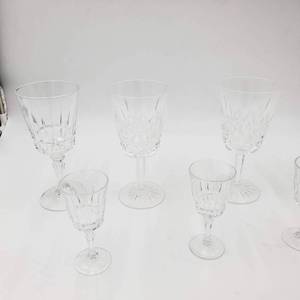 5 Crystal Cocktail Glases & 4 Crystal Whisky Glasses