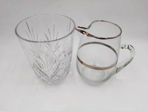 Crystal Wine Bucket & Pitcher