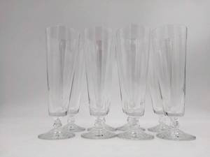 8 Crystal Pilsner Glasses
