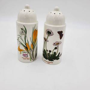 4 Portmeirion Botanic Garden Salt & Pepper Shakers, 2 candle Stick Holders