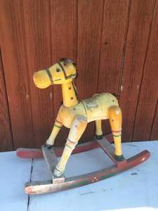 lot 9 image: Vintage Rocking Horse