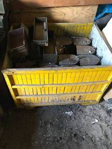 lot 23 image: Collection of Metal Drawers and Mailboxes with Yellow Crate