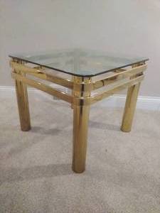 Brass End Table