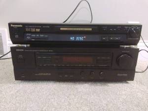 Denon Five Channel Receiver & Panasonic DVD Player