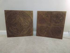 Two Large Pieces of Decorative Wall Art
