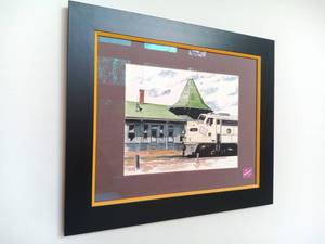 lot 105 image: Framed Water Color Painting Sturtevant Depot, by J.L.Carson