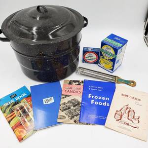 lot 150 image: Mason Jar Bottling Kit With Books