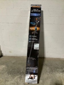 lot 21 image: LAWNMASTER 26cc Gas NO-PULL Electric Push Button Start 2-Cycle String Trimmer SEE PICS NOT USED