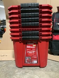 lot 54 image: Lot of assorted Husky Tool rolling Tote,Tool Carriers ,  Storage and  More see pictures