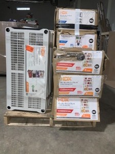 lot 57 image: Pallet with assorted HDX Shelves and Cabinets Customer returns various sizes