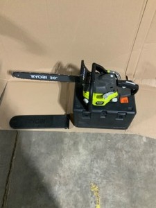 lot 66 image: Ryobi RY5020 20 in. 50 cc 2-Cycle Gas Chainsaw with Heavy-Duty Case
