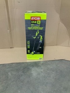 lot 68 image: NOT USED RYOBI ONE 18-Volt Lithium-Ion Cordless String TrimmerEdger and Jet Fan Blower Combo Kit - 4.0 Ah BatteryCharger Included SEE PICS