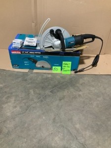 lot 80 image: MAKITA 15 AMP 14 IN. CORDED SJS ELECTRIC ANGLE CUTTER WITH ACDC SWITCH NOT USED SEE PICS