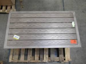 lot 304 image: Hampton Bay Beacon Park Gray Wicker Outdoor Coffee Table FWS80486BG
