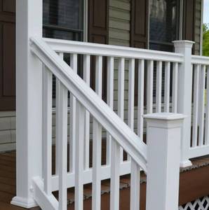 lot 720 image: Fiberon (Actual 4-in x 6-in x 6-ft) Classic 2-Pack White Composite Deck Handrail RL PK 72IN CLASS WH - 1 Top & Bottom Rail - NEW