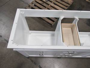 lot 315 image: Home Decorators Collection Ashburn 61 in. W x 22 in. D Vanity Cabinet in White ASWA6021D-SST