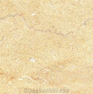 lot 400 image: Stone Source 3cm x 26 x 86 Jerusalem Gold Limestone Polished Blank Vanity Countertop - SOME DISCOLORATION IN ONE CORNER AND EDGECORNERSURFACE CHIPSSCRATCHES