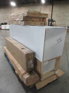 lot 403 image: WHOLESALE MIXED PALLET OF MISCELLANEOUS KITCHEN AND BEDROOM FURNITURE AND MORE