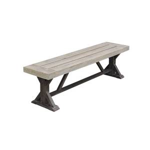 lot 421 image: (2) Farmhouse Wood Outdoor Benches, CHC2177