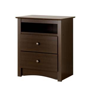 lot 423 image: Prepac Fremont 2-Drawer Espresso Nightstand, EDC-2428