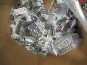 lot 201 image: WHOLESALE MIXED PALLET OF PIPE CLAMPS, STRAPS AND OTHER HARDWARE