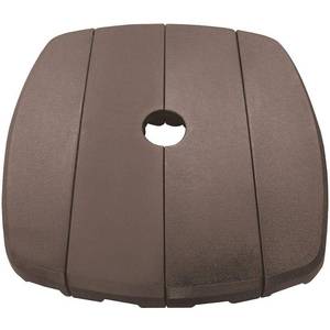 lot 437 image: Home Decorators Collection 39.5 in. W Resin Cantilever Patio Umbrella Base Weight in Bronze, 8131500280