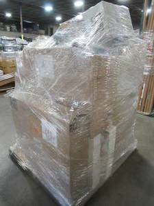 lot 101 image: WHOLESALE MIXED PALLET OF MISCELLANEOUS CHANDELIERS AND INDOOR LIGHTING