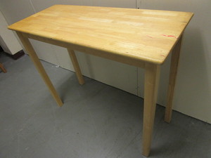 lot 409 image: SOLID WOOD KITCHEN SIDE TABLE